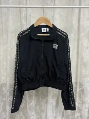 XS) アディダス レオパード クロップド ウィンドブレーカー