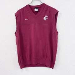 古着 used　NIKE　ナイキ　ニットベスト　スウッシュ　赤　レッド　Lサイズ【値引き交渉OK！】