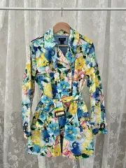16) ポロラルフローレン キッズ フローラル トレンチコート