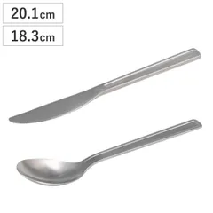 ダルトン ナイフ スプーン DENT CUTLERY DINNER KNIFE SPOON （ DULTON ステンレス 食洗機対応 おしゃれ カトラリー ディナー用 ディナーナイフ ディナースプーン メイン料理 食事 肉料理 カレー シチュー オールステン)のサムネイル