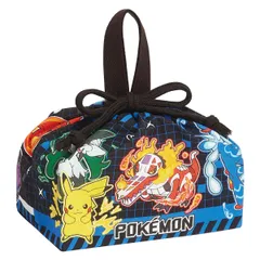 弁当袋 ランチ巾着 ポケモン25 （ ポケットモンスター お弁当袋 給食袋 巾着袋 ランチバッグ 子供 お弁当箱 日本製 弁当箱 弁当 給食 袋 弁当巾着 マチ 小物入れ 幼稚園 保育園 キッズ ）)