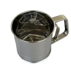 粉ふるい 元祖やきやき ステンレス製 （ 片手 粉ふるい器 粉フルイ 粉もの道具 食洗機対応 日本製 屋台小物 たこ焼き お好み焼き たい焼き 今川焼き 大判焼き 回転焼き 鉄板焼き 製菓道具 ）)のサムネイル