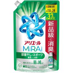 アリエール 洗濯洗剤 MiRAi 超濃縮コンパクト洗剤 部屋干し＆スポーツ 詰め替え 1170g