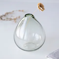 花瓶 ガラスベース ミスルトー ドロップ （ 花ビン 花びん 花器 ベース フラワーベース フラワー 花 飾る 花入れ ガラス ガラス製 クリア 透明 おしゃれ 一輪挿し ）)