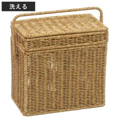ラタン籐大型バスケット 昭和レトロ - メルカリ
