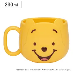 コップ 230ml ダイカットマグコップ くまのプーさん （ プーさん ディズニー キャラクター かわいい マグ マグカップ カップ 歯みがき うがい 給食 お名前シール付き 入園準備 軽い 割れにくい ）)