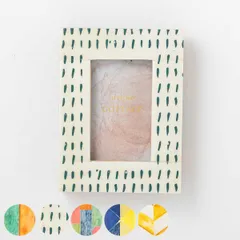 フォトフレーム ボーンミニフレーム S 名刺 チェキ キャメルボーン （ 写真立て フォトスタンド 写真 フレーム ミニ 小さめ インスタントカメラ ポップ インテリア 韓国 カラフル アクセント 壁掛け 縦 横 ニッチ 玄関 トイレ ） )