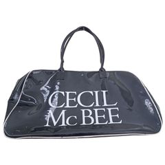 X02219 Bag CECIL McBEE Cecil McBee Vinyl Bag Black Large Fashion Women's Boston Bag Travel Bag
