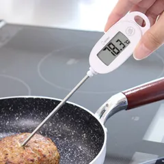 クッキング温度計 パンテ ケース付き ドリテック （ dretec 調理用温度計 デジタル温度計 防水 揚げ物 300度 オートパワーオフ 吊り下げ キッチンツール お菓子作り ホワイト ）)のサムネイル