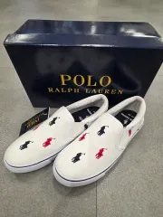 POLO RALPH LAUREN ポロラルフローレン 白 スリッポン スニーカー 新品 (245)