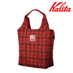 Kalita カリタ エコバッグ 6L カリタチェック （ 折りたたみ マチ付き 大容量 コンパクト おしゃれ かわいい チェック柄 赤 ）)