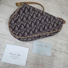 S02298 クリスチャンディオール Christian Dior トロッター柄 サドルバッグ ハンドバッグ ワンショルダー アクセサリーポーチ キャンバス ブランド