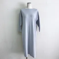 アテンションタグ付 B.C STOCK 17SS ウォッシャブルバックポイントミラノリブワンピース ひざ丈 コットン100% ニットワンピース グレー FREEのサムネイル