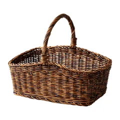 ペット ベッド PPラタン ハンドル バスケット 籠 （ ペットベッド 犬 クッション付き 猫 天然素材 バスケット ペット用バスケット かご ペット用ベッド 犬用 猫用 ペット用 ナチュラル おしゃれ ベッドカゴ ハンドル付 小動物 夏 ）)