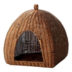 皮付き籐アラログ 猫ちぐら キャットハウス ペットハウス キャ