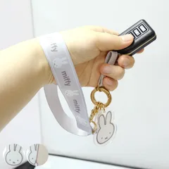 ストラップ ミッフィー スマートキーハンドストラップ （ miffy キーリング スマートキー 手 腕 手首 ホルダー 鍵 紛失防止 車 カギ キー 持ち運び 収納 便利 キャラクター かわいい カー用品 車用品 ） )