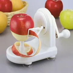 アップルピーラー 回転式ピーラー ピーラー 皮むき器 キッチン 便利グッズ （ りんご皮むき器 皮剥き器 回転式 手動 りんご リンゴ 林檎 梨 フルーツ用 果物用 時短 滑り止め付き 下ごしらえ キッチンツール ）)のサムネイル