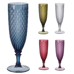 シャンパングラス ロゼット ROSETTE 160ml グリーン （ 割れにくい 食器 食洗機対応 ） )