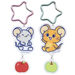 キーホルダー カラビナ付 アクリルキーホルダー トムとジェリー （ ジェリー タフィー アクキー キャラ 目印 紛失防止 フック マスコット 子供 キッズ 通学 キーフック 鍵 キー 吊り下げ 持ち歩き 携帯用 バッグ リュック ） )