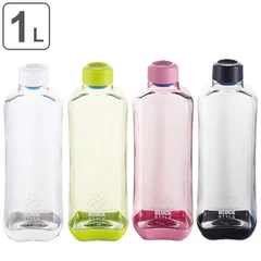 水筒 1L プラスチック ブロックスタイル アクアボトル BPAフリー ウォーターボトル （ ボトル 目盛り付き クリア プラボトル スポーツ １リットル 1L スポーツドリンク クリアボトル ダイレクトボトル 直飲み 軽い スタッキング ）)のサムネイル