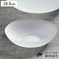 岡田親彦 作 ガラス小皿 9枚セット 直径約12.5cm フロストガラス 花柄