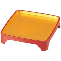 5.5寸 ・1/2姫盛器 〔朱内金粉蒔き A〕 168×168×40mm 日本製 〔和食 レストラン 居酒屋 店舗 お店〕