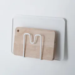 マグネット キッチン棚 マグネフィット まな板ラック （ まな板スタンド まな板立て まな板置き 磁石 まな板ハンガー 鍋蓋 壁面収納 シンク周り キッチン用品 白 ）)のサムネイル