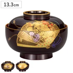 汁椀 四季雑煮椀 1客 （ 13.3cm 400ml 樹脂 プラスチック 日本製 ふた付き 椀 おわん お椀 食器 割れにくい お祝い 和風 和モダン おしゃれ ） )のサムネイル