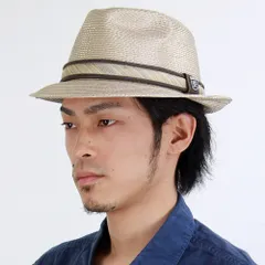 Stacy adams (ステイシーアダムス) 帽子 ハット 中折れ帽 ストロー ポリブレード 光沢 ハリ きれいめコーデ ゴールド ベージュ 【TB】