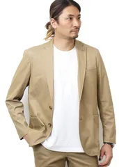 新品 [エドウィン] デニスラ テーラードジャケット ストレッチ ビジネス ベージュ XL