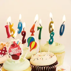 ナンバーキャンドルミニ ろうそく 数字 （ ケーキキャンドル ローソク ロウソク キャンドル ナンバー スリム 誕生日ケーキ バースデーケーキ 記念日 蝋燭 ） )