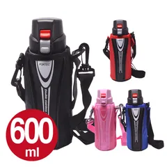 ■在庫限り・入荷なし■水筒 直飲み ステンレスボトル 600ml 水筒 （ ダイレクトステンレスボトル カバー付 フォルテック FORTEC 保冷専用 ） )のサムネイル