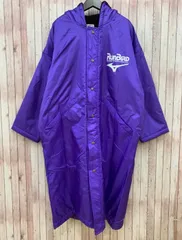 タグ付き 未使用 ミズノ MIZUNO ベンチコート フード 裏ボア ナイロン ロゴ プリント M パープル系 MK574  メンズ