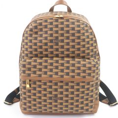 未使用品□BALLY バリー 6304856 PENNANT ペナント レザー コーティングキャンバス リュックサック デイパック ブラウン ベージュ 保存袋付き メンズ