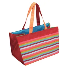 エコバッグショッピングバッグ エコバッグ ストライプ （ トートバッグ 買い物バッグ レジバッグ 買い物袋 バッグ 手提げ袋 エコロジーバッグ ）)