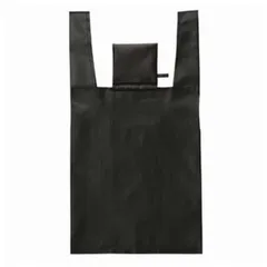 エコバッグ ショッピングバッグ ブラック 折りたたみ コンパクト収納 （ トートバッグ 買い物バッグ 買い物袋 レジバッグ コンビニバッグ バッグ 手提げ袋 エコロジーバッグ ）)