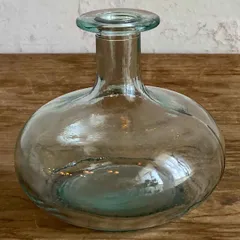 花瓶 リサイクルガラス FLORERO BOTELLA フラスコ （ 花ビン 花びん 花器 フラワーベース フラワー 花 飾る 花入れ ガラス ガラス製 再生ガラス 透明 おしゃれ 一輪挿し ）)