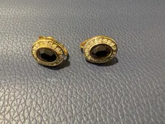 【美品】ニナリッチ NINA RICCI ヴィンテージ イヤリング ゴールド ブラック