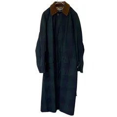 【美品】Polo by Ralph Lauren ポロバイラルフローレン ブラックウォッチ柄ウールトレンチコート チェック グリーン サイズS【Z1800】