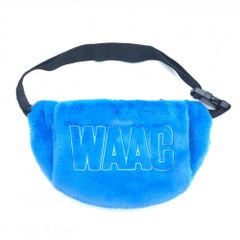 [Excellent Condition] WAAC Hand Warmer Blue Fur Waist Pouch Women's Golf Wear