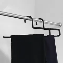 ハンガー ズボン用 シンコハンガー F-FIT ストップバー （ ズボン スラックス スラックスハンガー ボトムハンガー ボトムスハンガー パンツ 洗濯 洗濯用品 衣料収納具 滑り止め 日本製 パンツハンガー ）)