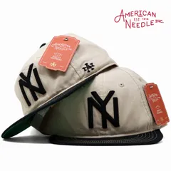 American Needle (アメリカンニードル) キャップ メンズ レディース ブランド アメカジ ニューヨーク・ブラックヤンキース ネグロリーグ LINE OUT アイボリー ブラック 【MB】