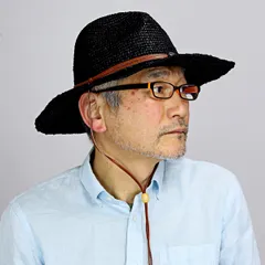 春夏 ストローハット つば広 メンズ レディース 麦わら帽子 中折れ 天然草 テンガロンハット コンチョ付き おしゃれ あご紐 カウボーイ ナチュラル 黒 ブラック 【TB】