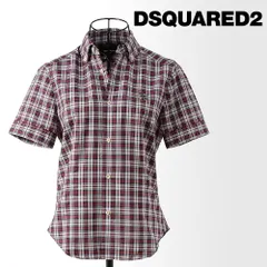【50%OFF/定価58,300円】ディースクエアード 新品 チェックボタン半袖シャツ 37205802172DL0474 40 イタリア製 #f10461