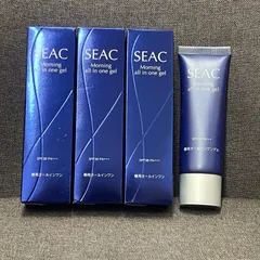 【NPA】未開封品 SEAC シーク 朝用オールインワンゲルクリーム 50g 3箱 +おまけのサムネイル