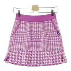 サイズ：M FILA GOLF フィラゴルフ ; ニットスカート 千鳥 グレンチェック柄 パープル系 [240101636482] ゴルフウェア レディース ストスト