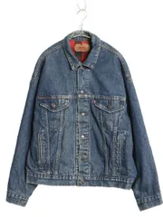 【お得なクーポン配布中!】 80s USA製 リーバイス 70417 デニム ジャケット メンズ L / ヴィンテージ チェック フランネル ライナー付き ジージャン トラッカー 濃紺