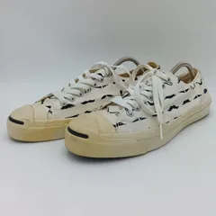 converse コンバース JACK PURCELL MUSTACHIO ジャックパーセルマスタシオ ひげデザイン スニーカー メンズ ホワイト 27cm B-13-1
