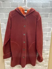 A【A29-84】◇L.L.Bean     サイズM     フリースコート　エンジ