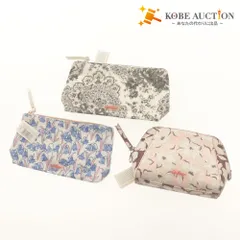 ■ Cath Kidston バッグ ポーチ 3点セット まとめ売り 鞄 花柄 小物入れ メイク 化粧品入れ レディース 白 ピンク ブルー 等 タグ付き